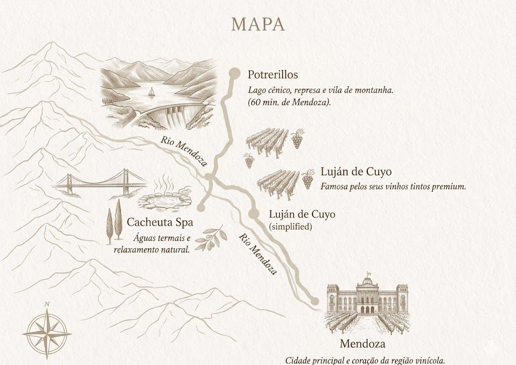 Mapa — Mendoza e Gran Hotel Potrerillos